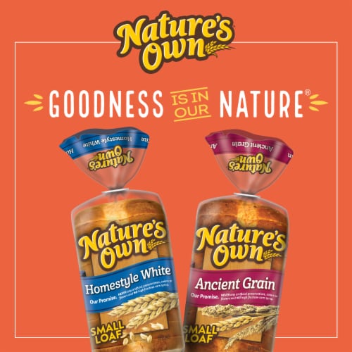 Nature's Own Homestyle White, Small Loaf Size, Sliced Homestyle White Bread, 12 oz Loaf Perspective: bottom