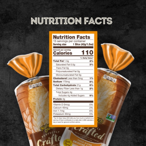 Nature's Own Perfectly Crafted Non-GMO Brioche Style Bread Perspective: bottom