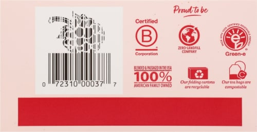 Bigelow Red Raspberry Herbal Tea Perspective: bottom