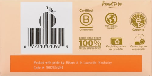 Bigelow® Ginger Peach Turmeric Herbal Tea Bags Perspective: bottom