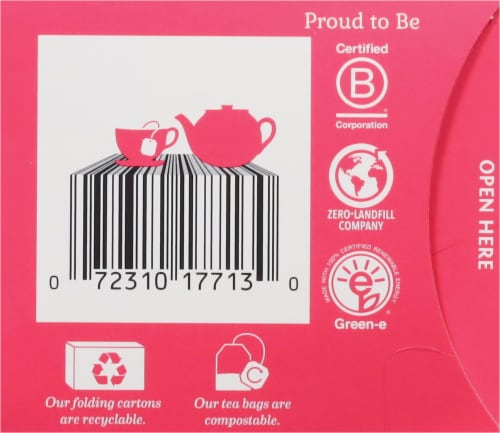 Bigelow® Steep Organic Rooibos Hibiscus Caffeine Free Herbal Tea Perspective: bottom