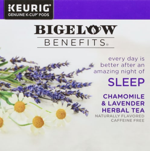 Bigelow Benefits Chamomile & Lavender Herbal Tea K-Cup Pods Perspective: bottom