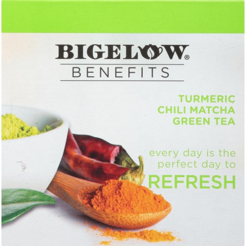 Bigelow Turmeric Chili Matcha Green Tea Herbal Tea K-Cup® Pods Perspective: bottom