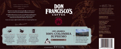 Don Francisco's® 100% Colombia Supremo Medium Roast Ground Coffee Perspective: bottom