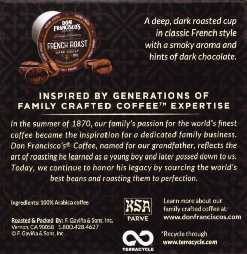 Don Francisco's Coffee® Family Reserve® French Roast Coffee Single Serve Cups Perspective: bottom