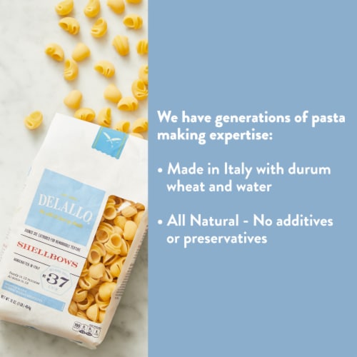 DeLallo® Shellbow No. 37 Cut Pasta Perspective: bottom