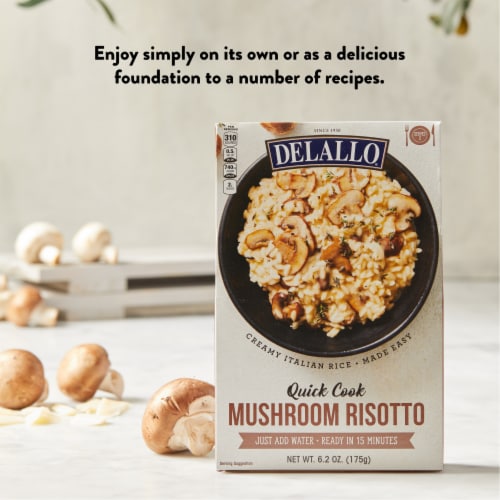 DeLallo® Quick Cook Mushroom Risotto Italian Rice Perspective: bottom