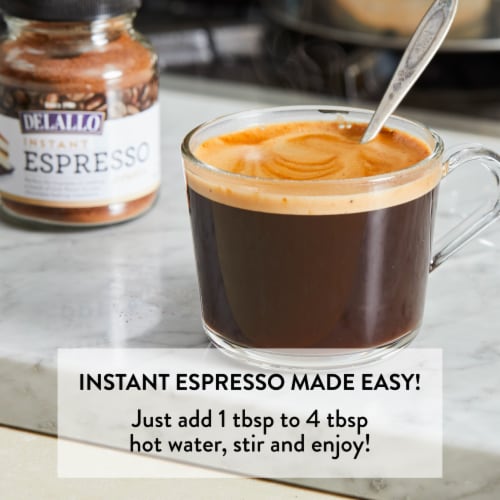 DeLallo® Non-GMO Espresso Instant Coffee Powder Perspective: bottom