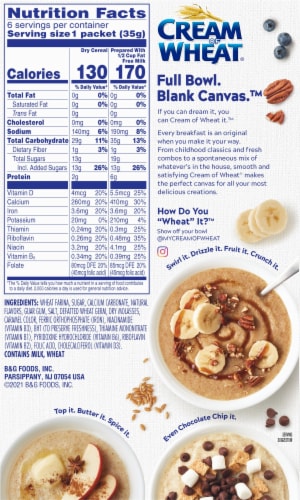 Cream of Wheat Maple Brown Sugar Instant Packets Perspective: bottom