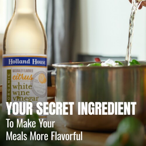 Holland House® Organic Citrus Flavored White Wine Vinegar Perspective: bottom