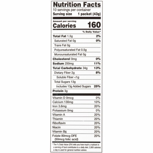 McCann's Maple & Brown Sugar Instant Irish Oatmeal Perspective: bottom