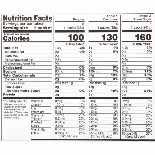 McCann's Instant Irish Oatmeal Variety Pack Perspective: bottom