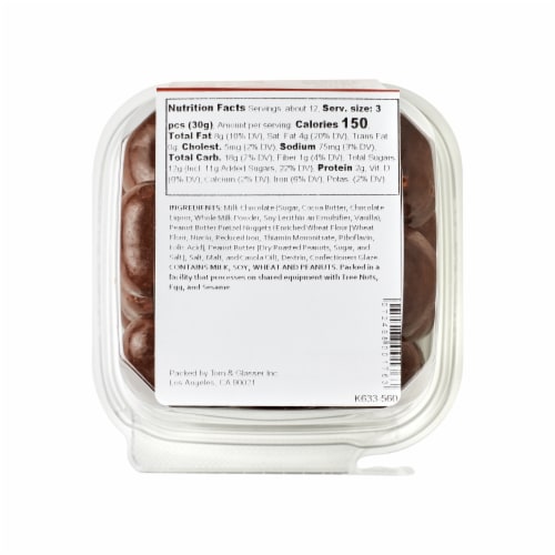 Torn & Glasser Peanut Butter Filled Milk Chocolate Pretzel Nuggets Perspective: bottom
