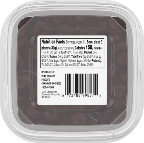 Torn & Glasser Dark Chocolate Almonds with Sea Salt Perspective: bottom