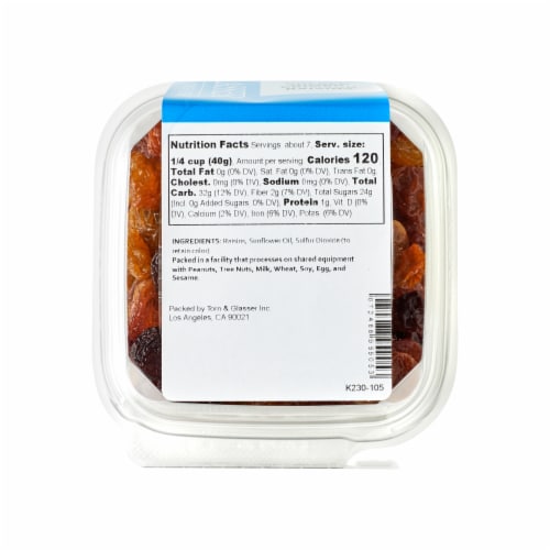 Torn & Glasser Golden Jumbo Crimson Raisins Perspective: bottom
