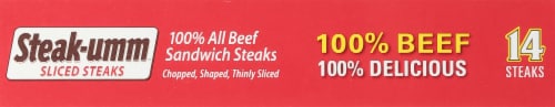 Steak-Umm® All Beef Sliced Sandwich Steaks Perspective: bottom