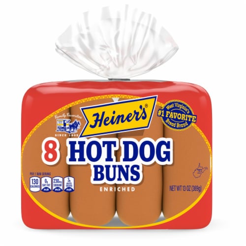 Heiner's White Hot Dog Buns Perspective: bottom
