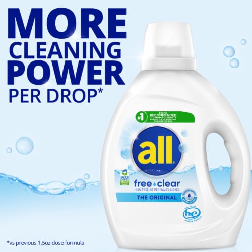 All® Free Clear Original Liquid Laundry Detergent Perspective: bottom