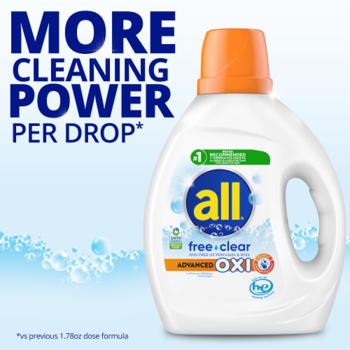 All® Free Clear Advanced Oxi Liquid Laundry Detergent Perspective: bottom