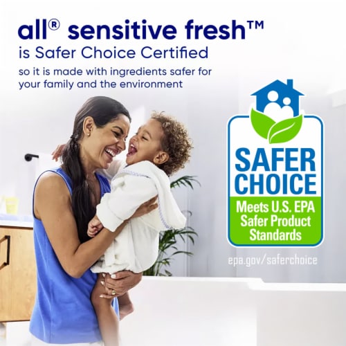 All® Sensitive Fresh™ Spring Breeze Liquid Detergent Perspective: bottom