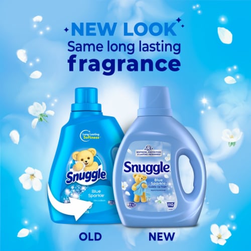 Snuggle® Cuddle-Up Fresh™ Blue Sparkle® Liquid Fabric Softener Perspective: bottom
