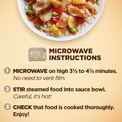 Healthy Choice Cafe Steamers Pineapple Chicken Frozen Meal Perspective: bottom