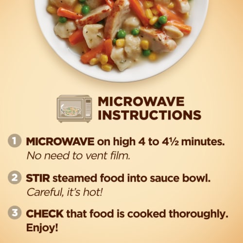 Healthy Choice Cafe Steamers Crustless Chicken Pot Pie Frozen Meal Perspective: bottom