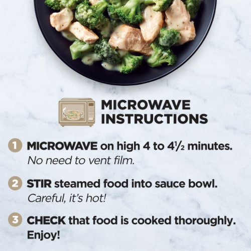 Healthy Choice Simply Steamers Grilled Chicken & Broccoli Alfredo Frozen Meal Perspective: bottom