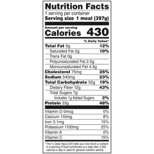 Healthy Choice Max Protein Bowl Tex Mex Chicken Frozen Meal Perspective: bottom