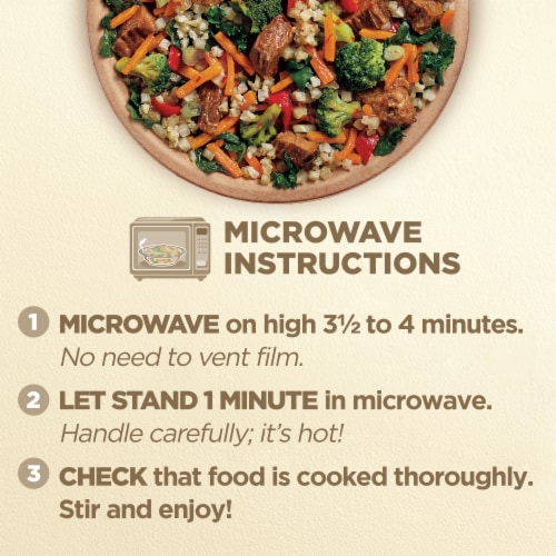 Healthy Choice Power Bowls Spicy Beef Teriyaki With Riced Cauliflower Frozen Meal Perspective: bottom