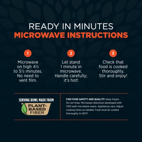 Healthy Choice® Power Bowls Roasted Red Pepper Romesco Chicken Pasta Frozen Meal Perspective: bottom