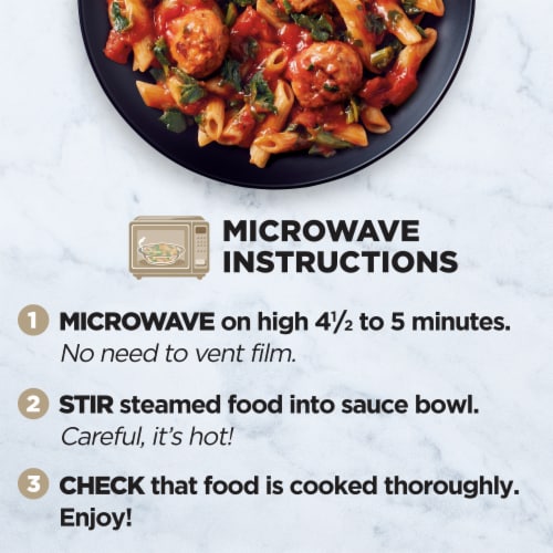 Healthy Choice Simply Steamers Meatball Marinara Frozen Meal Perspective: bottom