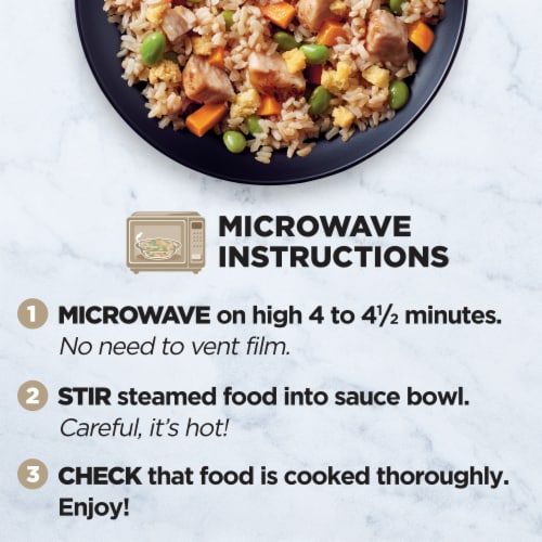 Healthy Choice Simply Steamers Chicken Fried Rice Frozen Meal Perspective: bottom