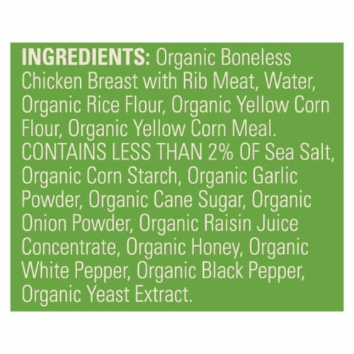 Perdue® Simply Smart® Organics Gluten-Free Frozen Fully Cooked Breaded Chicken Breast Tenders Perspective: bottom