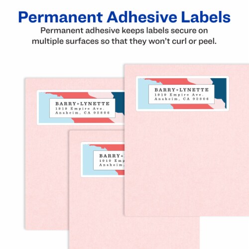 Avery Easy™ Easy Peel® Laser Print Address Labels - White Perspective: bottom