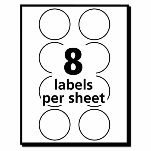 Avery® LABEL,1.25RND,400/PK,NERD 05497 Perspective: bottom
