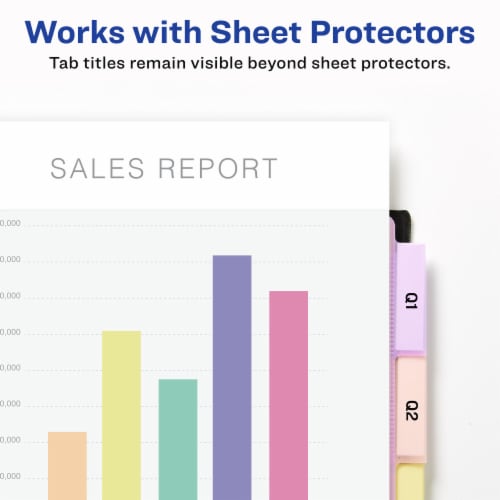 Avery® Big Tab™ Insertable Plastic Binder Dividers with Pocket - Multi-Color Perspective: bottom