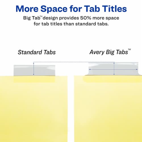 Avery® Insertable Big Tab™ Dividers Perspective: bottom