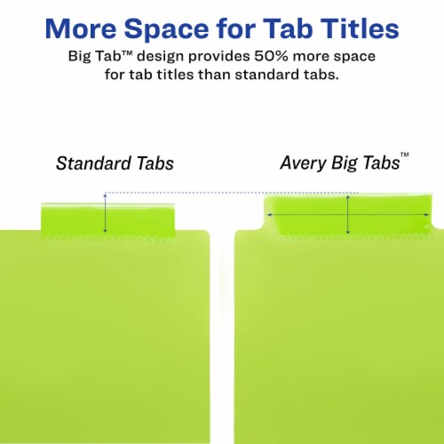 Avery® Big Tab™ Insertable 2-Pocket Plastic Divider Set Perspective: bottom