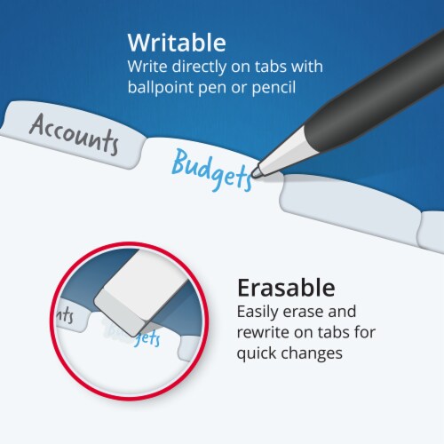 Avery® Big Tab Write & Erase Plastic Tab Dividers - Multicolor Perspective: bottom