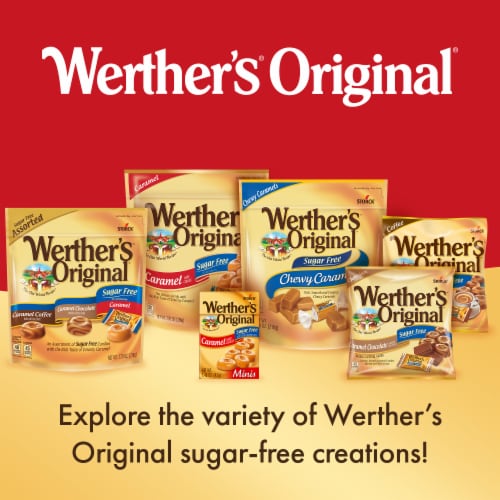 Werther's Original Sugar Free Chewy Caramel Candies Perspective: bottom