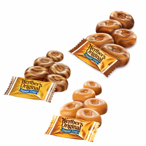 Werther's Original Hard Sugar Free Assorted Flavors, Caramel Candy Perspective: bottom