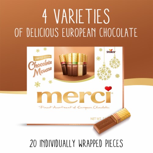 Merci Finest Christmas Chocolate Mousse Candy Gift Box Perspective: bottom