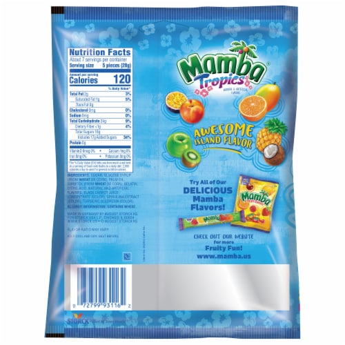 Mamba® Tropics Fruit Chews Chewy Candy Perspective: bottom