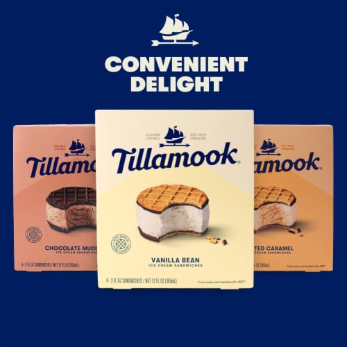 Tillamook Salted Caramel Ice Cream Sandwiches Perspective: bottom