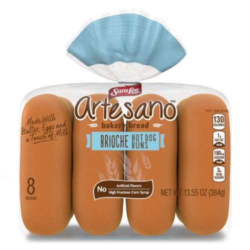 Sara Lee Artesano Brioche Hot Dog Buns Perspective: bottom