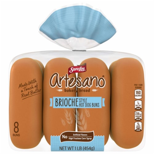 Sara Lee Artesano Brioche Hot Dog Buns Perspective: bottom