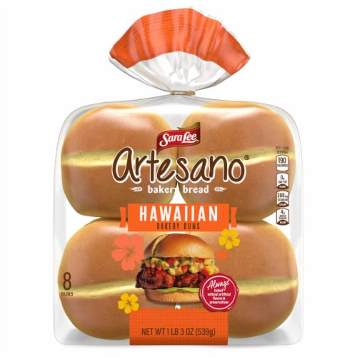 Sara Lee Artesano Hawaiian Hamburger Buns Perspective: bottom