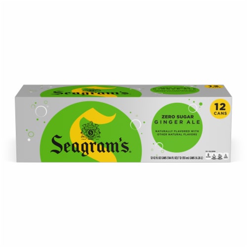 Seagram's® Ginger Ale Caffeine Free Zero Sugar Soda Cans Perspective: bottom