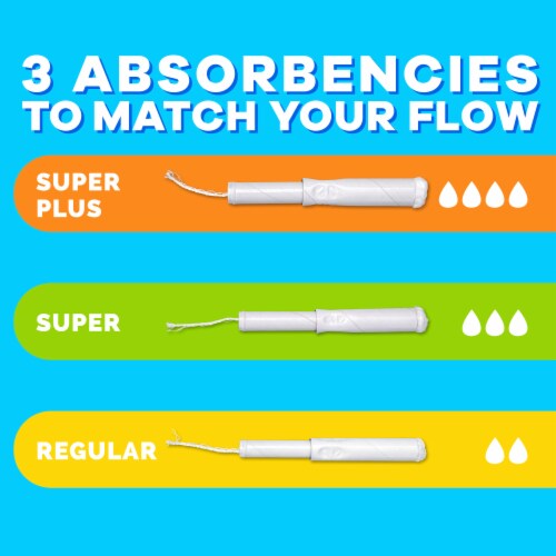 Tampax Super Absorbency Unscented Cardboard Applicator Tampons Perspective: bottom